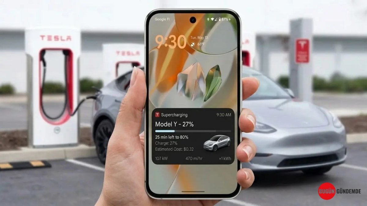 Tesla Sürücülerini Sevindirecek Devrim Niteliğinde Yenilik: Android'e Canlı Şarj Takibi Geliyor!