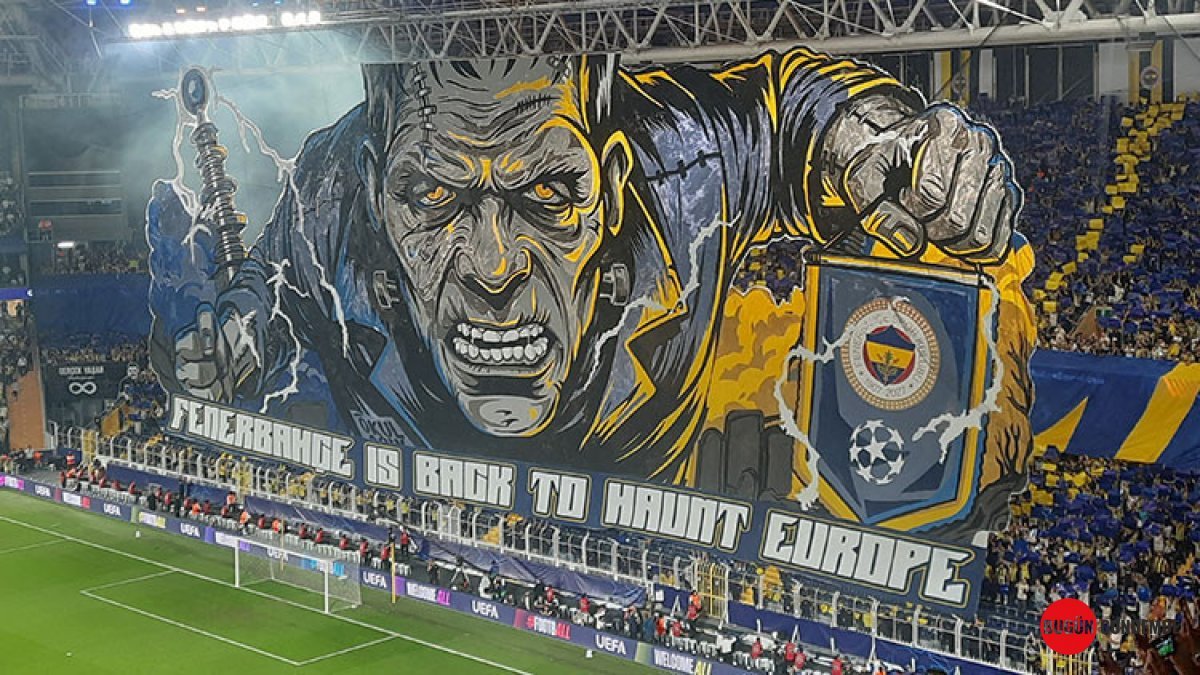 Fenerbahçe'den Avrupa'ya Mesaj: Kadıköy'de Şampiyonlar Ligi'ni Sallayan Devasa Koreografi!